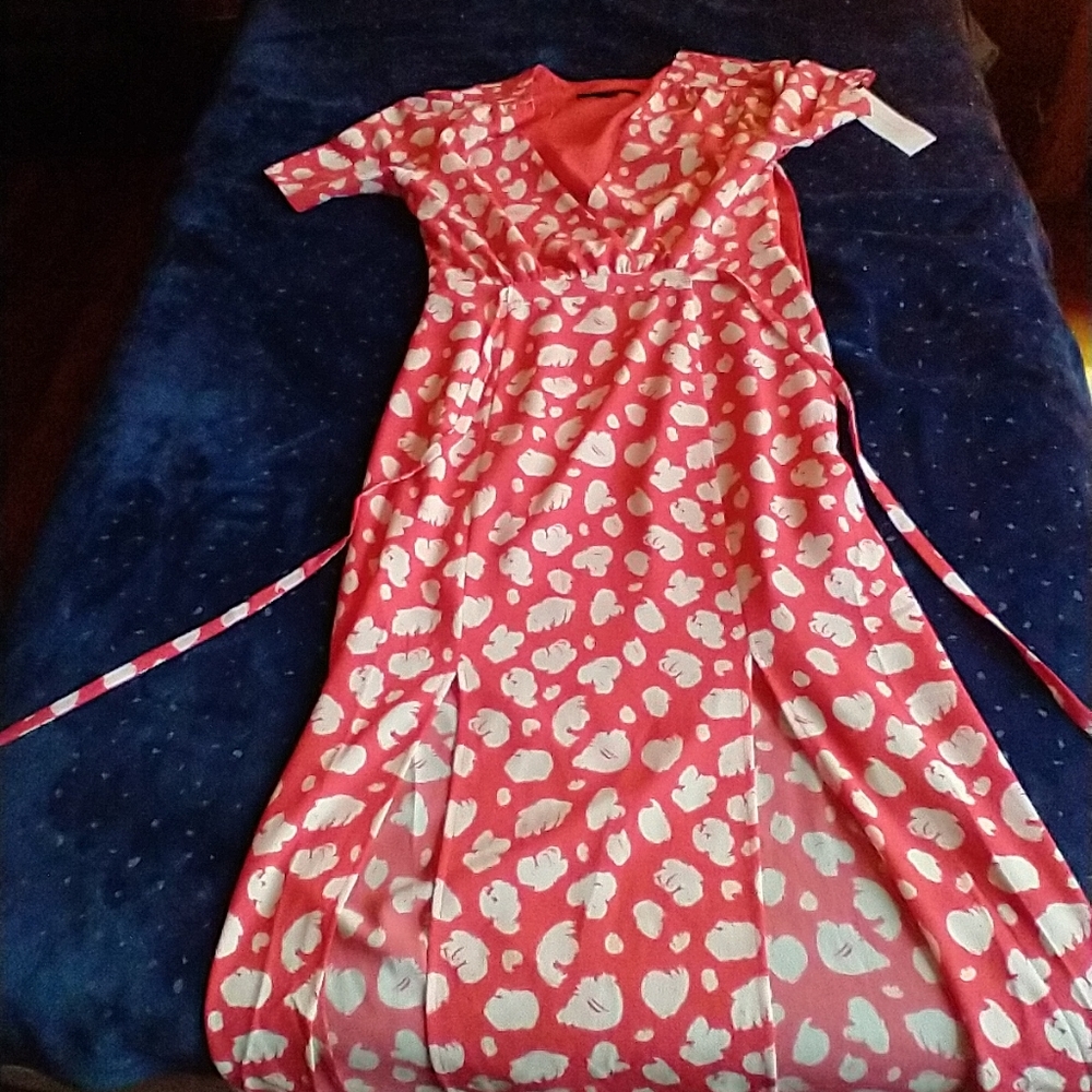 Nordstrom pink polka dot dress size 4